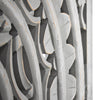 Carved Floral Wood Medallion Wall Art - Grey (30.5")